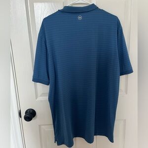 Peter Millar Men’s Crown Crafted Polo Shirt Blue Striped Stretch Size XL